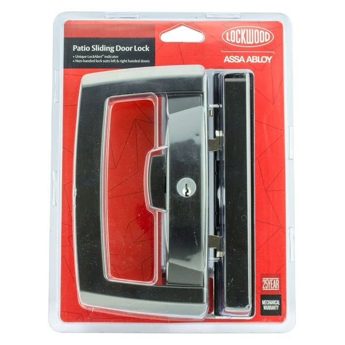 Lockwood Onyx Dual Handed Patio Sliding Door Lock - Black