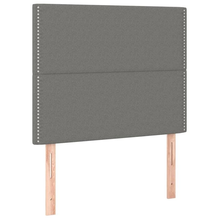 vidaXL Headboards Bedroom Furniture Wall Bed Header 2 pcs Dark Grey 80 cm Fabric