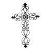 LVD Metal 72cm Emblem Cross Wall Hanging Home Decor - Black