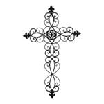 LVD Metal 72cm Emblem Cross Wall Hanging Home Decor - Black