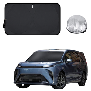Front Windscreen Sun Shade for LDV Mifa 9 2021 - Current (7 Seater) - XL 160 x 100 cm - Black
