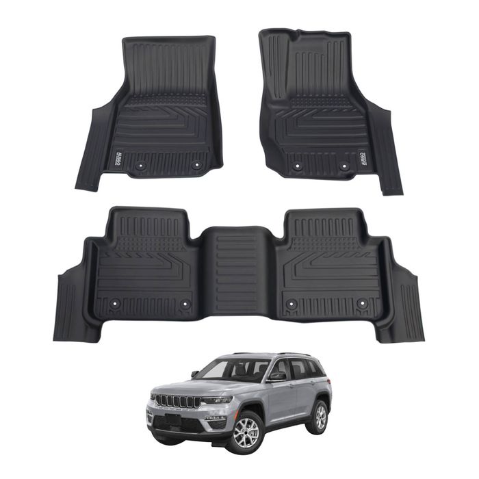 AUSGO Car Floor Mats for Jeep Grand Cherokee WL Series 5-Seat 2022-Onwards All-Weather Floor Liners
