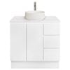 CIBO 900mm White Lume Full Height Bathroom Vanity With White Basin