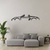 Porsche 986 987 Silhouette Metal Wall Art