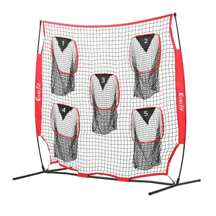 Everfit 1.8m Football Training Net 5 Target Portable Soccer Goal Nets Rebounder