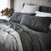 Ashton Fitted Sheet King Bed Graphite Myhouse