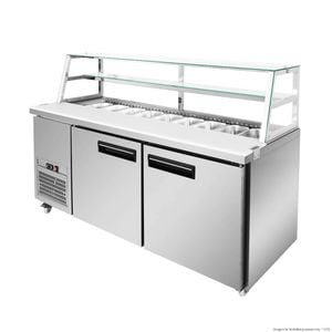 Thermaster Two Large Door Deluxe Sandwich Bar  - Salad Bar Fridges (scb/18)