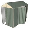 Build-a-Shed 1.5 x 3.0 x 2.3m Front Gable Single Sliding And Double Hinged Doors Shed - Green