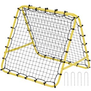 VEVOR  Soccer Rebounder Net Black and Yellow Kick-Back Portable Football Training Gift
