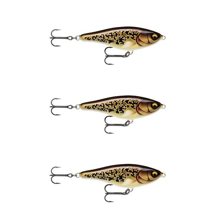 3x Rapala 12cm Twitchin' Rap Slow Sink Glidebait Fishing Lures -Artistic Burbot