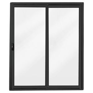Polar Eco-View Windows 2145 x 1800mm Black Aluminium Sliding Door Kit - Black