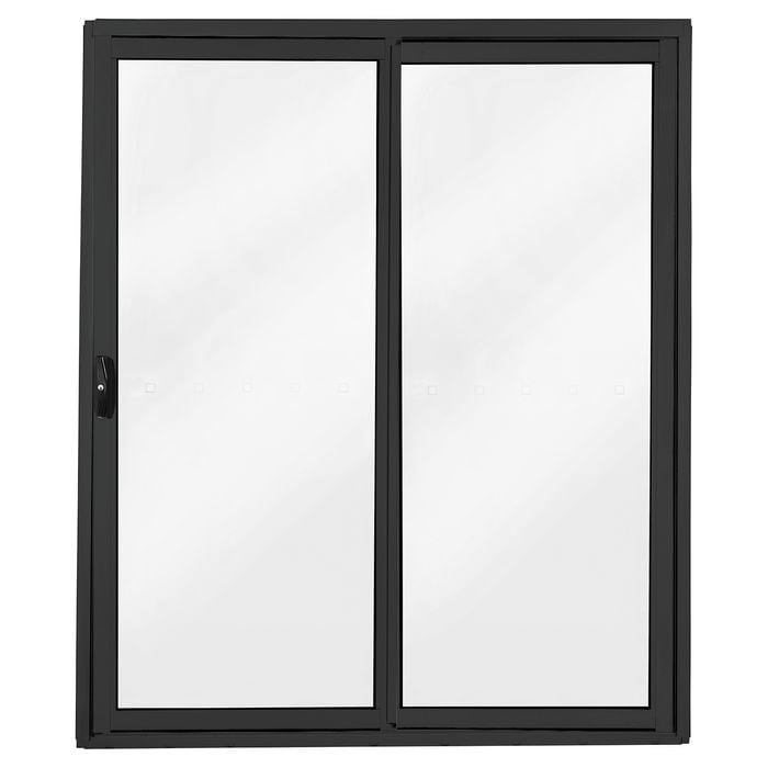 Polar Eco-View Windows 2145 x 1800mm Black Aluminium Sliding Door Kit - Black