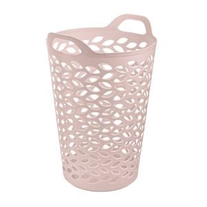 Ezy Storage 74L Fleur Flexi Laundry Basket Peach