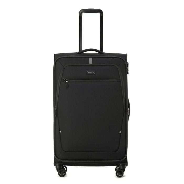 Tosca Luna Lite Soft Case Travelling Luggage Suitcase Large 77x45x30cm BLK/GRY