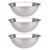 3PK Appetito Stainless Steel Mixing Bowl 28cm/3.5L - Silver