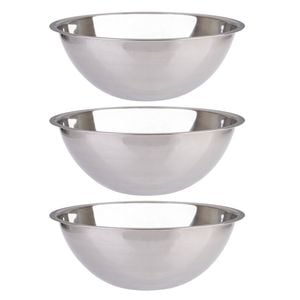 3PK Appetito Stainless Steel Mixing Bowl 28cm/3.5L - Silver