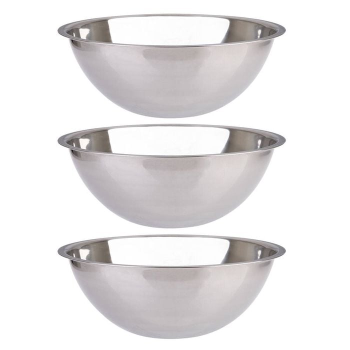 3PK Appetito Stainless Steel Mixing Bowl 28cm/3.5L - Silver