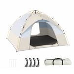 Advwin Pop Up Tent 3-4 Person Waterproof UV Protection Camping Tent w/Carrying Bag