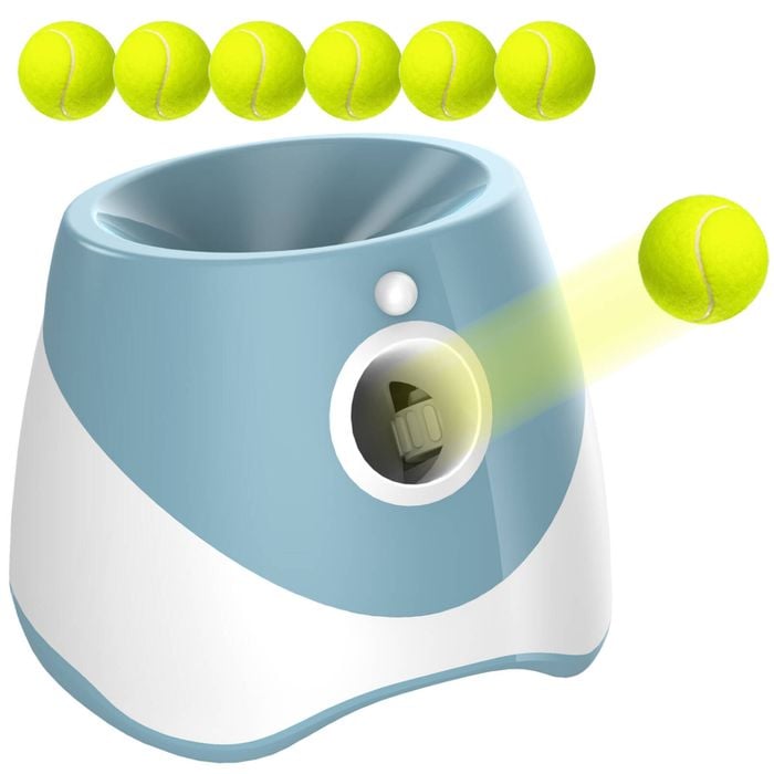 Advwin Automatic Dog Ball Launcher with 6 Tennis Balls