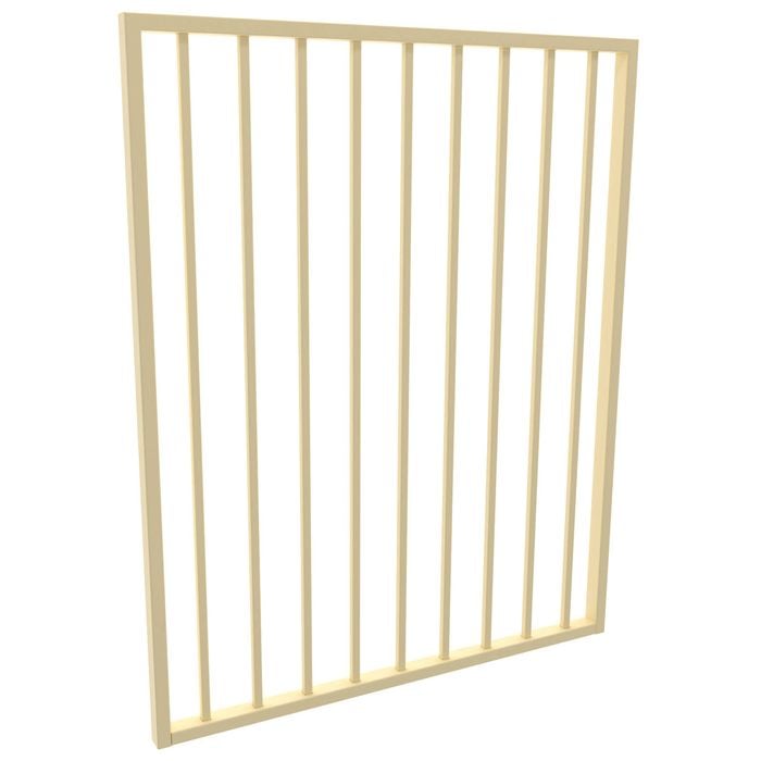 ProtectorAl 975 W x 1200mm H Primrose Aluminium Square Picket Flat Top Pool Gate