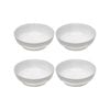 4pc Ladelle Marguerite Stoneware Serving Bowl Set 18x6cm White