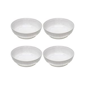 4pc Ladelle Marguerite Stoneware Serving Bowl Set 18x6cm White