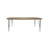 6IXTY2 Scandinavian Wooden Dining Table Large 220cm - Metal Legs - Walnut Satin