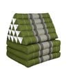 Jumbo Thai Triangle Pillow 3 Fold - Handmade Kapok Daybed Cushion - Green