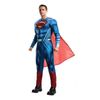 Superman Halloween Costume for Men Deluxe Justice League Muscle Chest Suit with Cape, STANDARD