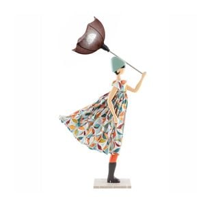 Skitso Stelar Girl Doll Figure With Brown Umbrella Vintage Decorative Lamp
