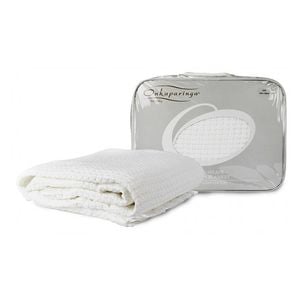Onkaparinga Baby Moss Weave Cotton Blanket Bassinet White