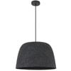 Telbix Malin Modern Pendant Hanging Lamp Light Felt Metal Black Matte