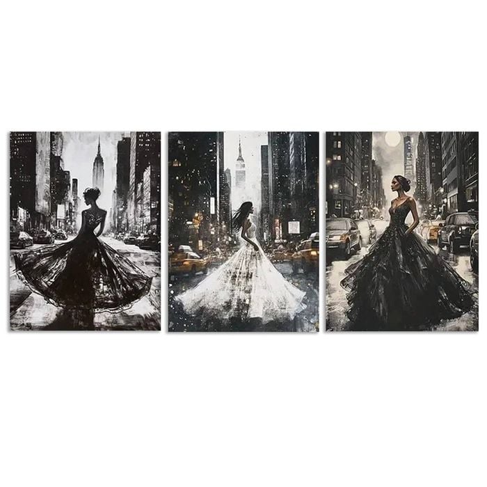 3pcs A model Luxurious Art Painting Print 100% Australian Made 3 x 40x60cm (Metal Print)