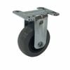 Easyroll 50mm 40kg Grey Rubber Fixed Plate Castor