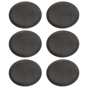 6x Oval Serving Trays - 79 x 66cm - Reusable Non Slip Stackable Rubberized Food Drinks Platter Tray