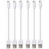 iWill 5 Pack 20cm Short Data Transfer Charger Charging USB Type C Cable Cord Bulk White TPE Plastic