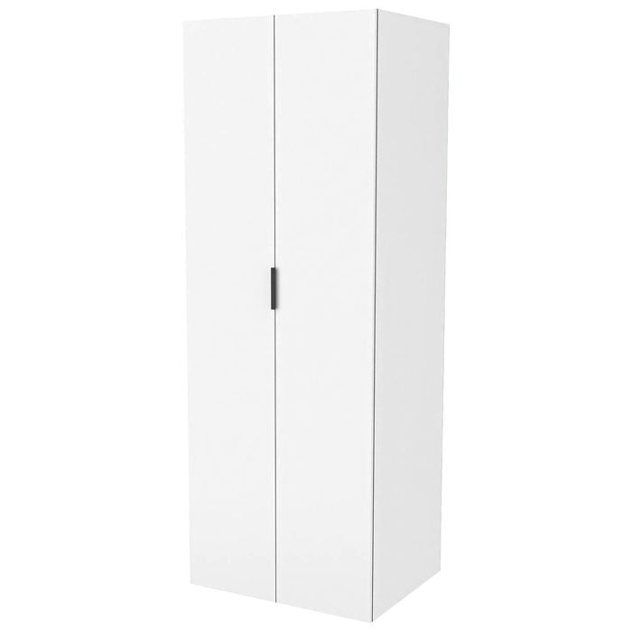 Lugna 2048 x 750 x 580mm White Double Hanging 1 Shelf Double Door Cabinet - White
