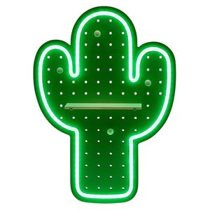 Bump 28.7 x 40cm Cactus Neon USB Powered Pegboard Wall Light 