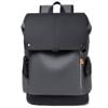 NNEOBA Waterproof PU Leather Laptop Backpack Computer Bag Grey