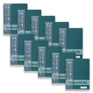 10x Colourhide Lecture Book W/ruler A4 Writing/school Notebook 140pgs Teal Green