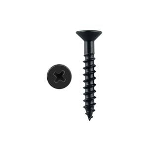 Pinnacle 4.0 x 25mm Black Countersunk Timber Screw - 20 Pack