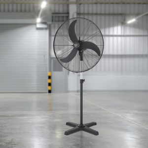 fan in a parking area