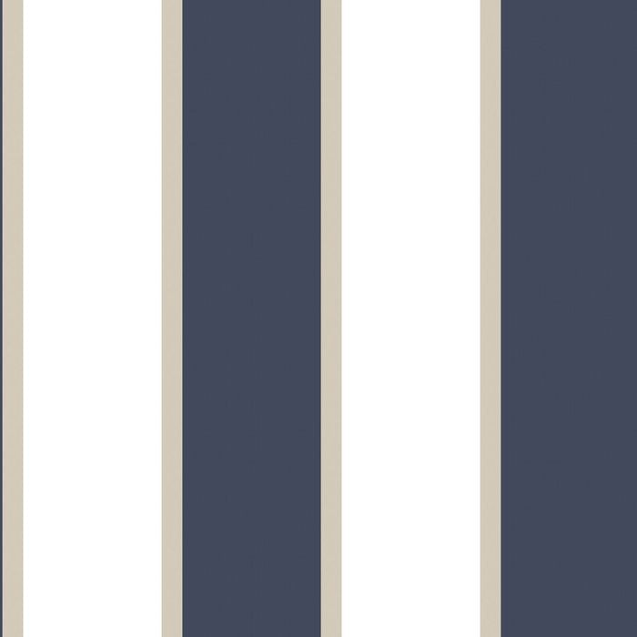 Formal Dark Blue Stripe Wallpaper G67550,10m x 53cm