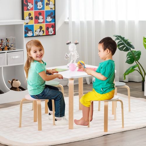 Costway Kids Table Chair Set Activity Play Desk Colourful