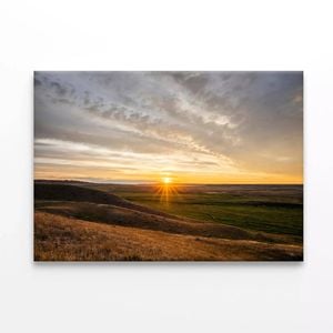 Sunset at Grasslands with Sky  Print 100% Australian Made 90 x 60cm  (Stretched)