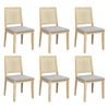 Levede 6Pcs Rattan Back dining Chairs