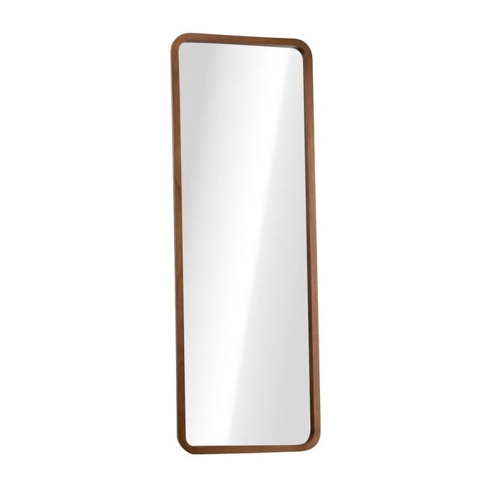 Oikiture Full Length Mirror 166x60cm Rectangle Dressing Floor Mirrors Walnut