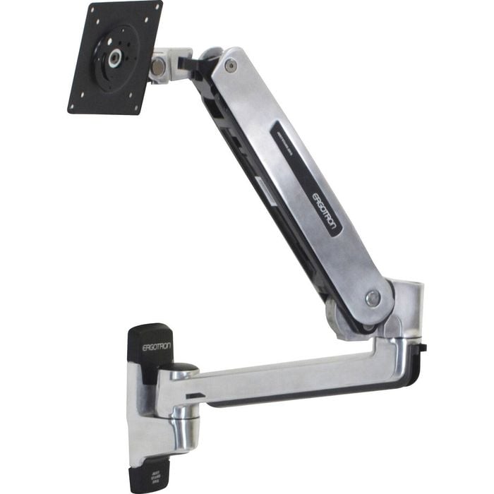 Ergotron Wall Mount For Flat Panel Display - Polished Aluminum - Height Adjustable - 106.7 Cm (42") Screen Support