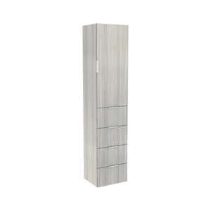 Lugna 2048 x 450 x 380mm Mist 3 Shelf 4 Drawers Right Hinged Door Storage Cabinet