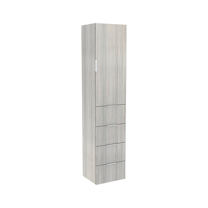 Lugna 2048 x 450 x 380mm Mist 3 Shelf 4 Drawers Right Hinged Door Storage Cabinet